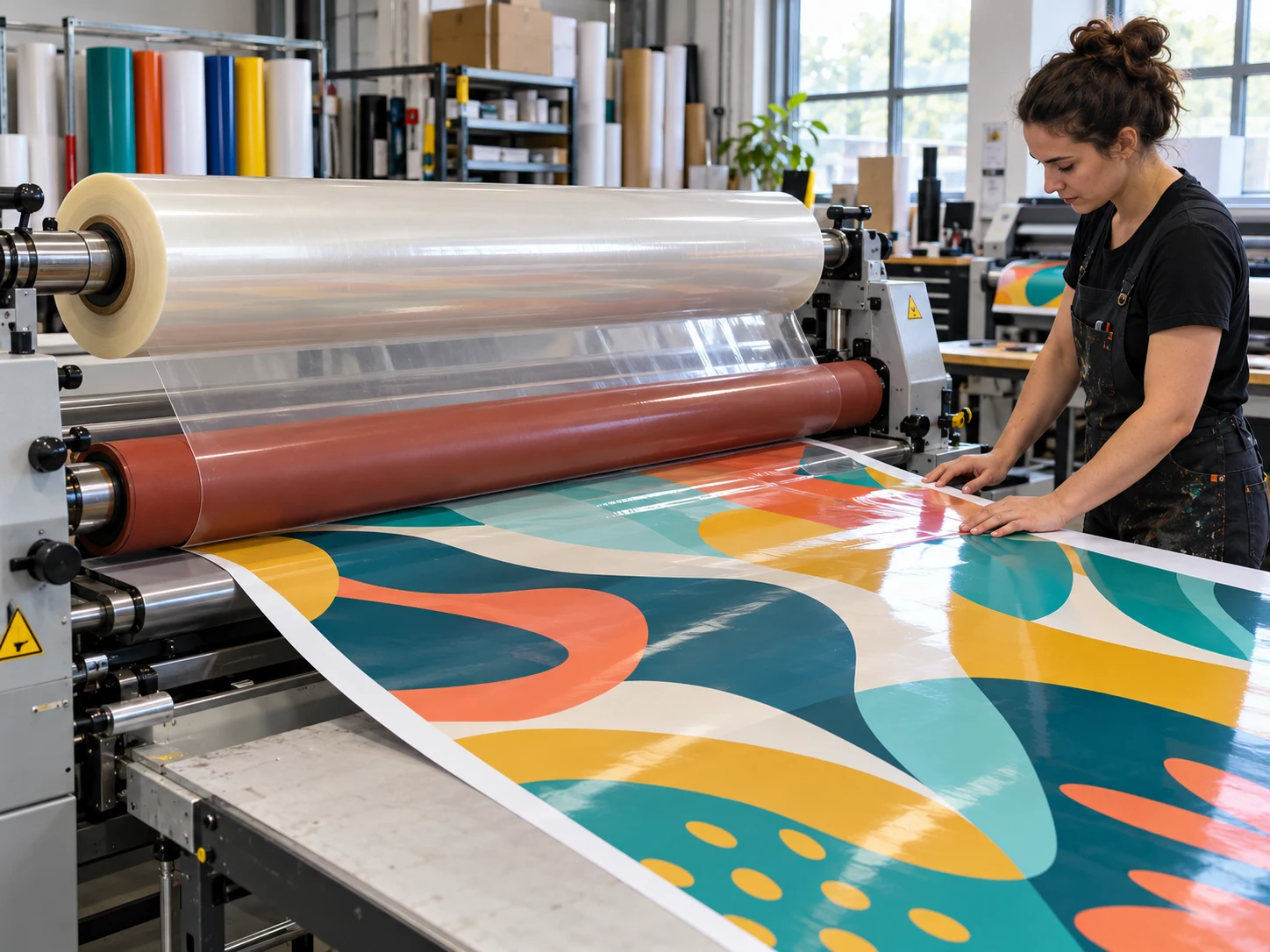 Lion Sign — Large-format digital print with protective vinyl lamination for durable advertising graphics and signage.