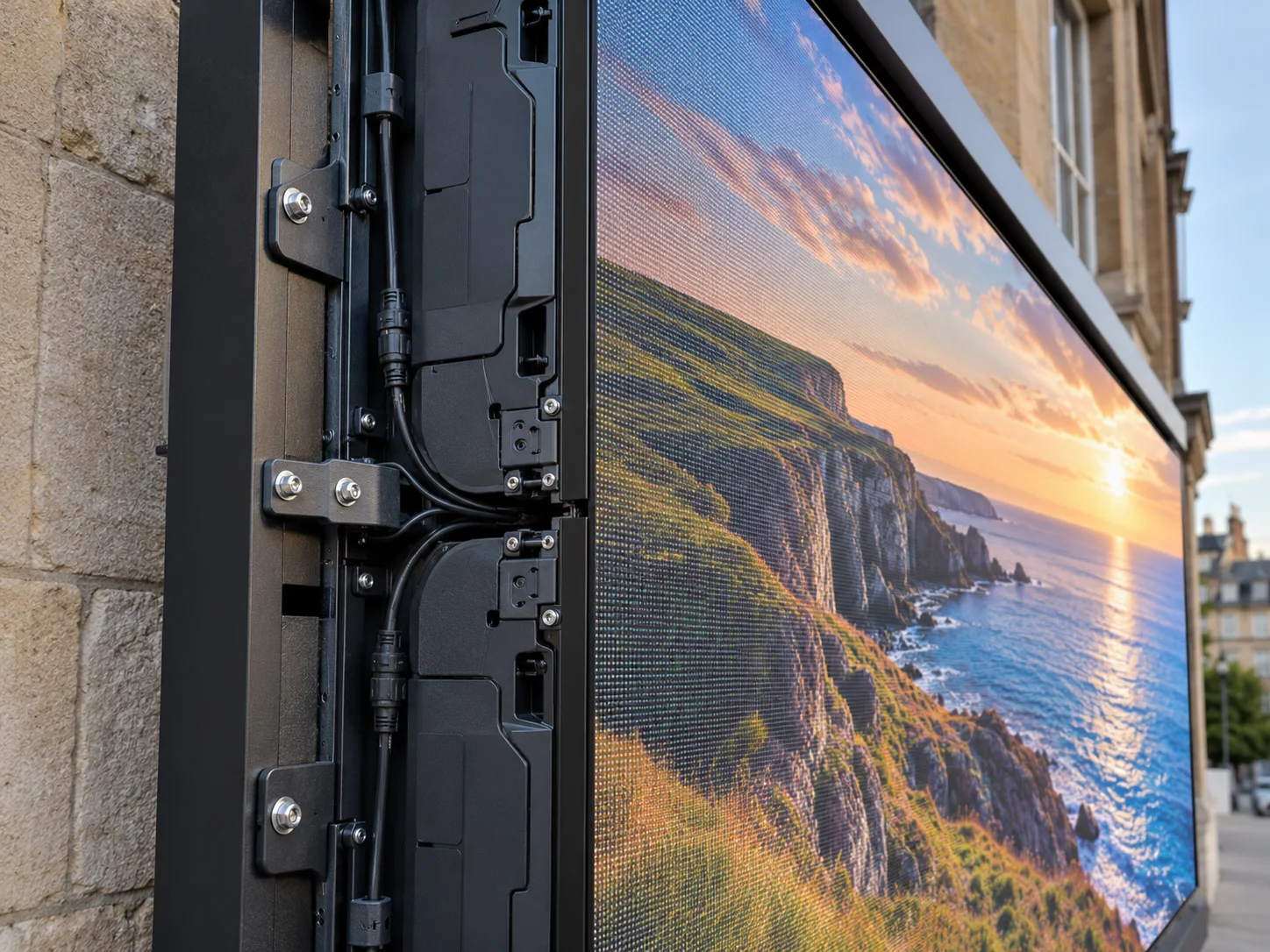 Lion Sign — Full-colour programmable LED screens for dynamic outdoor and indoor advertising.